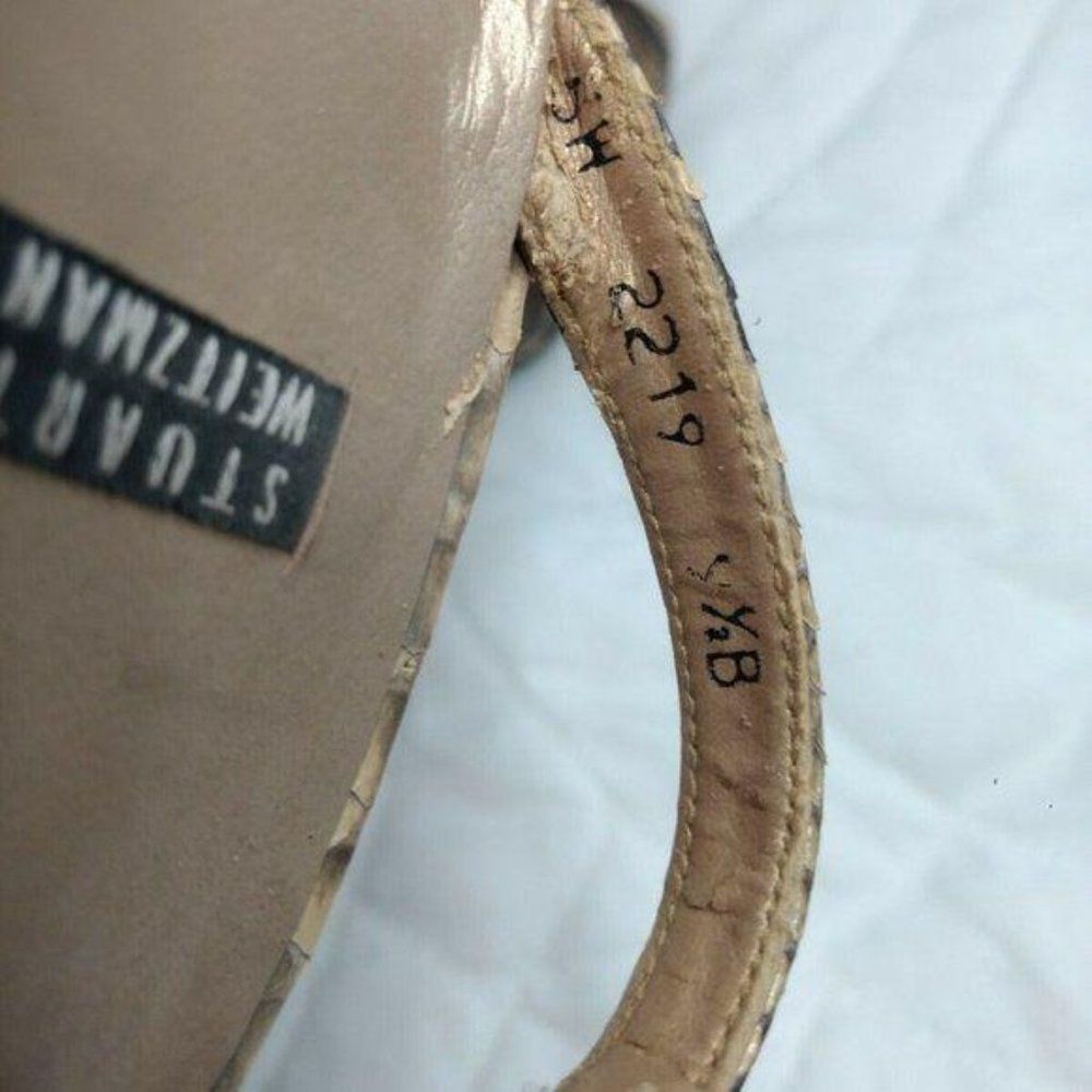 Stuart Weitzman Snake Skin Python Sandals Size 9.… - image 4